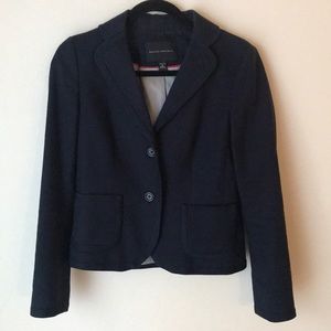 Banana Republic Cotton Navy Blazer